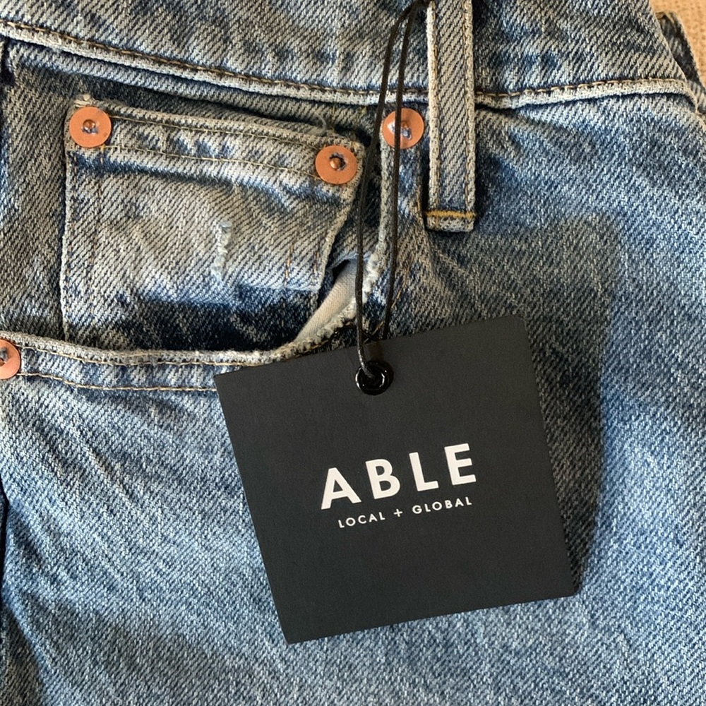 Able Chelsie Denim Jeans Classic High Rose Straight *sold out* NWT size 28